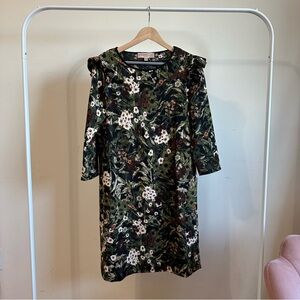 Philosophy | Floral Ruffle 3/4 Sleeve Midi Dress